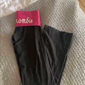 Girls Abercrombie fold over flare leggings